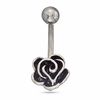 Thumbnail Image 0 of Solid Stainless Steel and Brass Rose Belly Button Ring - 14G