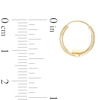 Thumbnail Image 1 of Child's 10K Gold Hoop with Heart Earrings