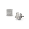 Thumbnail Image 0 of 1/6 CT. T.W. Composite Diamond Raised Square Stud Earrings in Sterling Silver