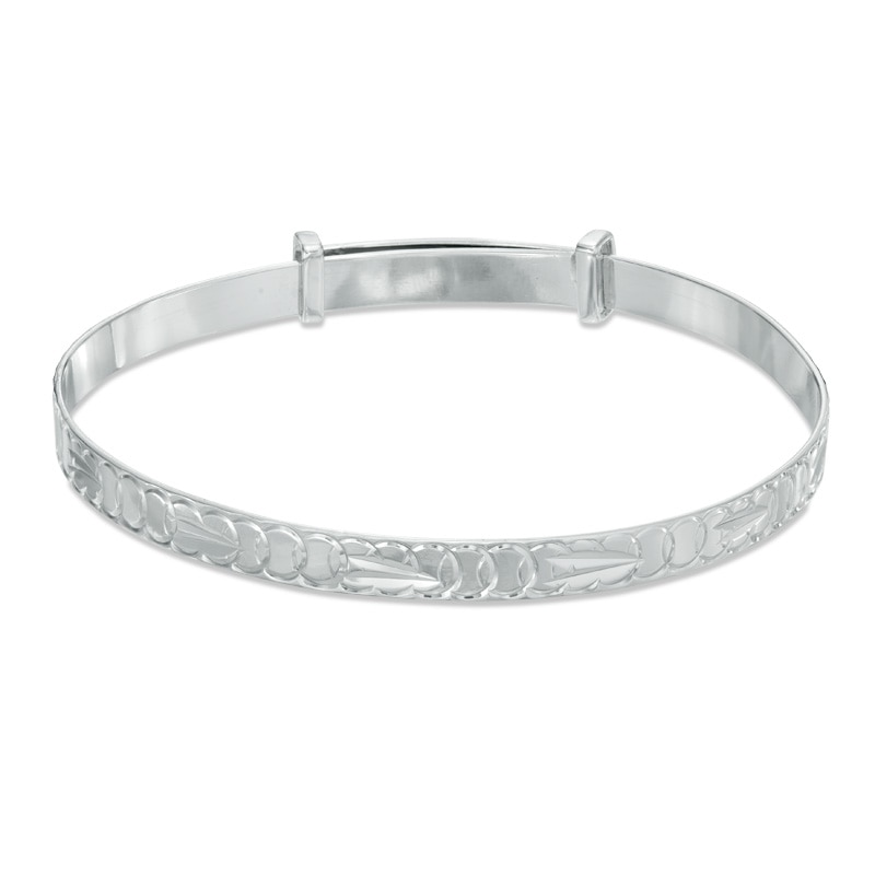 Child's Adjustable Textured Bangle in Sterling Silver | Piercing Pagoda