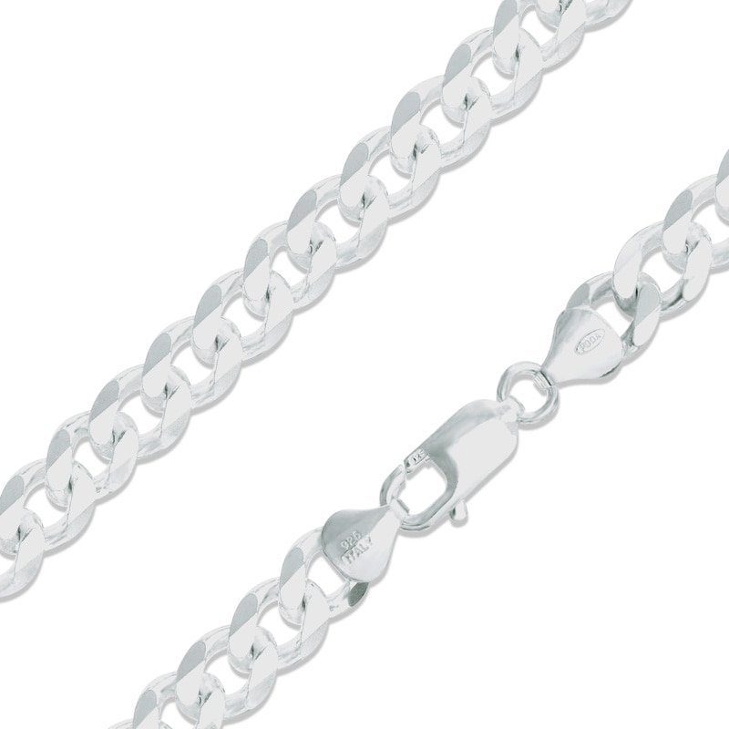 Made in Italy 220 Gauge Curb Chain Necklace in Solid Sterling Silver - 24"