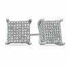 Thumbnail Image 0 of 3/4 CT. T.W. Diamond Square Stud Earrings in Sterling Silver
