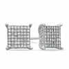 Thumbnail Image 0 of 1/2 CT. T.W. Diamond Square Stud Earrings in Sterling Silver