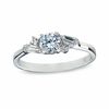 Thumbnail Image 0 of 5mm Cubic Zirconia Ring in Sterling Silver - Size 7