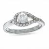 Thumbnail Image 0 of 5mm Cubic Zirconia Knot Ring in Sterling Silver - Size 7