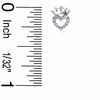 Thumbnail Image 1 of Child's Cubic Zirconia Heart with Crown Stud Earrings in Sterling Silver
