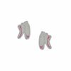 Thumbnail Image 0 of Child's Pink Enamel Ballet Slipper Stud Earrings in Sterling Silver