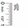 Thumbnail Image 1 of Child's Pink Enamel Ballet Slipper Stud Earrings in Sterling Silver