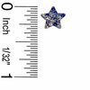 Thumbnail Image 1 of Child's Blue and White Crystal Star Stud Earrings in Sterling Silver