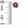 Thumbnail Image 1 of Child's Pink Crystal Flower Stud Earrings in Sterling Silver