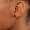 Thumbnail Image 2 of 6mm Princess-Cut Black Crystal Stud Earrings in 10K Gold