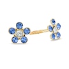 Thumbnail Image 0 of Child's Blue Flower Stud Earrings in 10K Gold