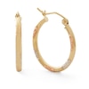 Thumbnail Image 0 of 20mm Hoop Earrings in 10K Tri-Tone Gold