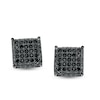 Thumbnail Image 0 of Black Cubic Zirconia Square Cluster Stud Earrings in Sterling Silver with Black Rhodium