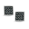 Thumbnail Image 0 of Black Cubic Zirconia Square Stud Earrings in Sterling Silver