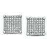 Thumbnail Image 0 of 1/20 CT. T.W. Diamond Square Stud Earrings in Sterling Silver