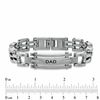 Thumbnail Image 1 of Cubic Zirconia "DAD" ID Bracelet in Stainless Steel - 9"