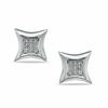 Thumbnail Image 0 of Diamond Accent Curved Square Stud Earrings in Sterling Silver