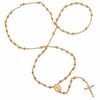 Thumbnail Image 1 of Rosary Necklace in Brass with 14K Gold Plate - 26"