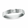 Thumbnail Image 0 of Cubic Zirconia Brushed Wedding Band in Sterling Silver - Size 10