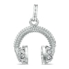 Thumbnail Image 0 of Crystal and Beaded Headphones Dangle Charm in Sterling Silver
