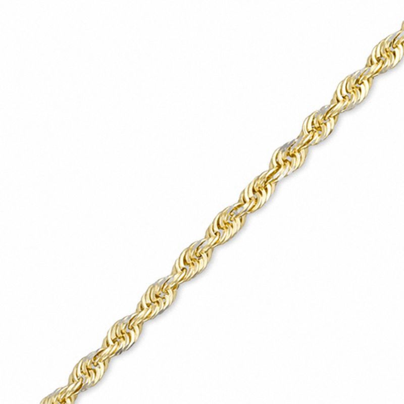 021 Gauge Rope Chain Anklet in 10K Gold Bonded Sterling Silver  - 9"