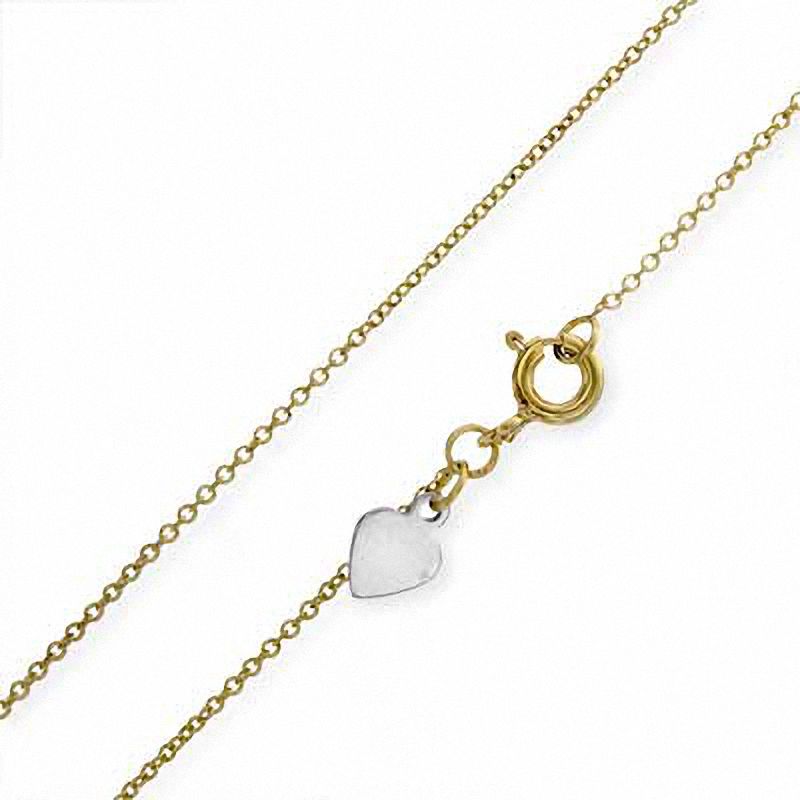 14K Gold Bonded Sterling Silver .95mm Cable Chain Necklace - 20"