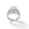 Thumbnail Image 0 of 7mm Cubic Zirconia Frame Engagement Ring in Sterling Silver