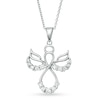 Thumbnail Image 0 of Cubic Zirconia Infinity Angel Pendant in Sterling Silver