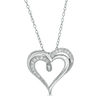 Thumbnail Image 0 of Cubic Zirconia Curly Heart Pendant in Sterling Silver