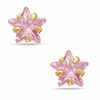 Thumbnail Image 0 of 5mm Star-Shaped Pink Cubic Zirconia Stud Earrings in 10K Gold