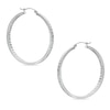 Thumbnail Image 0 of 2 x 40mm Diamond-Cut Inside-Out Hoop Earrings in Hollow Sterling Silver