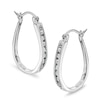 Thumbnail Image 0 of Diamond Accent Hoop Earrings in Sterling Silver