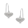 Thumbnail Image 0 of Child's Diamond Accent Heart Drop Earrings in Sterling Silver