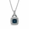 Thumbnail Image 0 of Enhanced Blue Diamond Accent Pendant in Sterling Silver