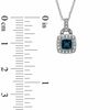 Thumbnail Image 1 of Enhanced Blue Diamond Accent Pendant in Sterling Silver