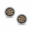 Thumbnail Image 0 of Champagne and White Diamond Accent Stud Earrings in Sterling Silver