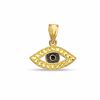 Thumbnail Image 0 of Diamond-Cut Enamel Evil Eye Charm in Sterling Silver and 14K Gold Plate