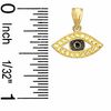 Thumbnail Image 1 of Diamond-Cut Enamel Evil Eye Charm in Sterling Silver and 14K Gold Plate