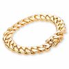 Thumbnail Image 0 of 12mm Cuban Link Bracelet in Brass with 14K Gold Plate - 8.5"