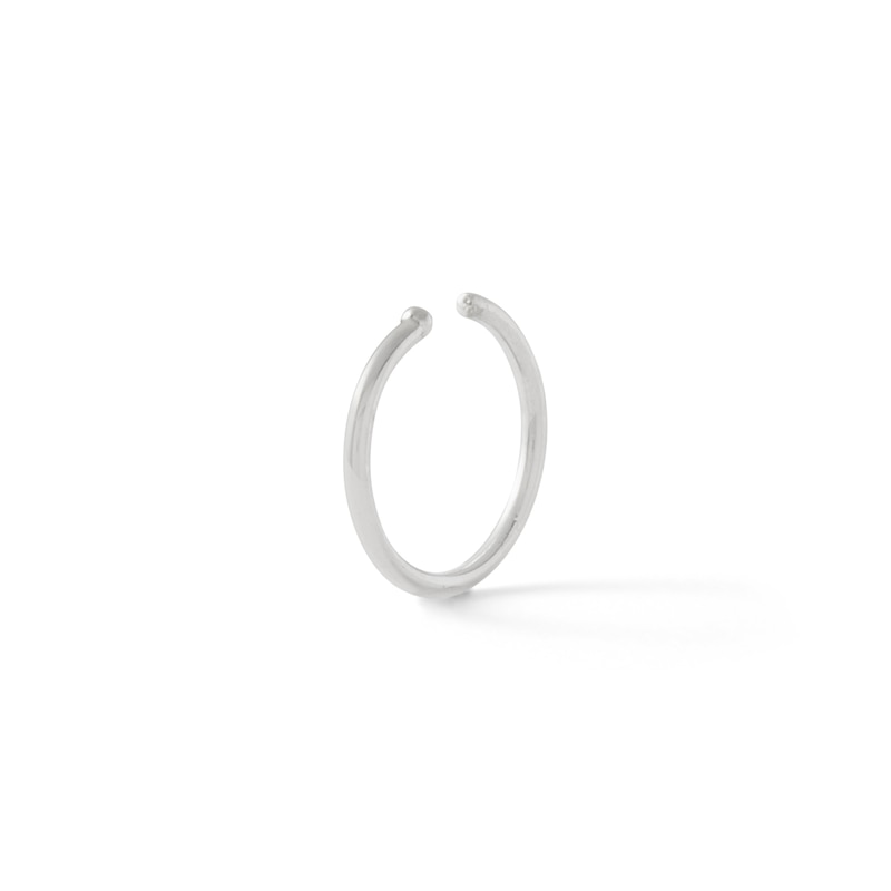 14K Solid White Gold Nose Ring - 20G 5/16"