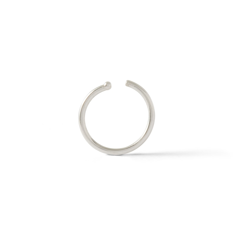 14K Solid White Gold Nose Ring - 20G 5/16"