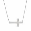 Thumbnail Image 0 of Adjustable Sideways Cross Necklace in Sterling Silver