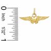 Thumbnail Image 1 of Airforce Symbol Necklace Charm in 10K Gold