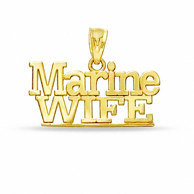 "Marine Wife" Necklace Charm in 10K Gold