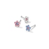 Thumbnail Image 0 of Stainless Steel Crystal Multi-Color Flower Nose Stud Set - 22G
