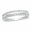 Thumbnail Image 0 of 1/5 CT. T.W. Diamond Edge Anniversary Band in Sterling Silver - Size 7