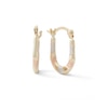Thumbnail Image 0 of Diamond-Cut Small Hoop Earrings in 10K Tri-Tone Gold