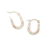 Thumbnail Image 1 of Diamond-Cut Small Hoop Earrings in 10K Tri-Tone Gold