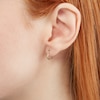 Thumbnail Image 2 of Diamond-Cut Small Hoop Earrings in 10K Tri-Tone Gold